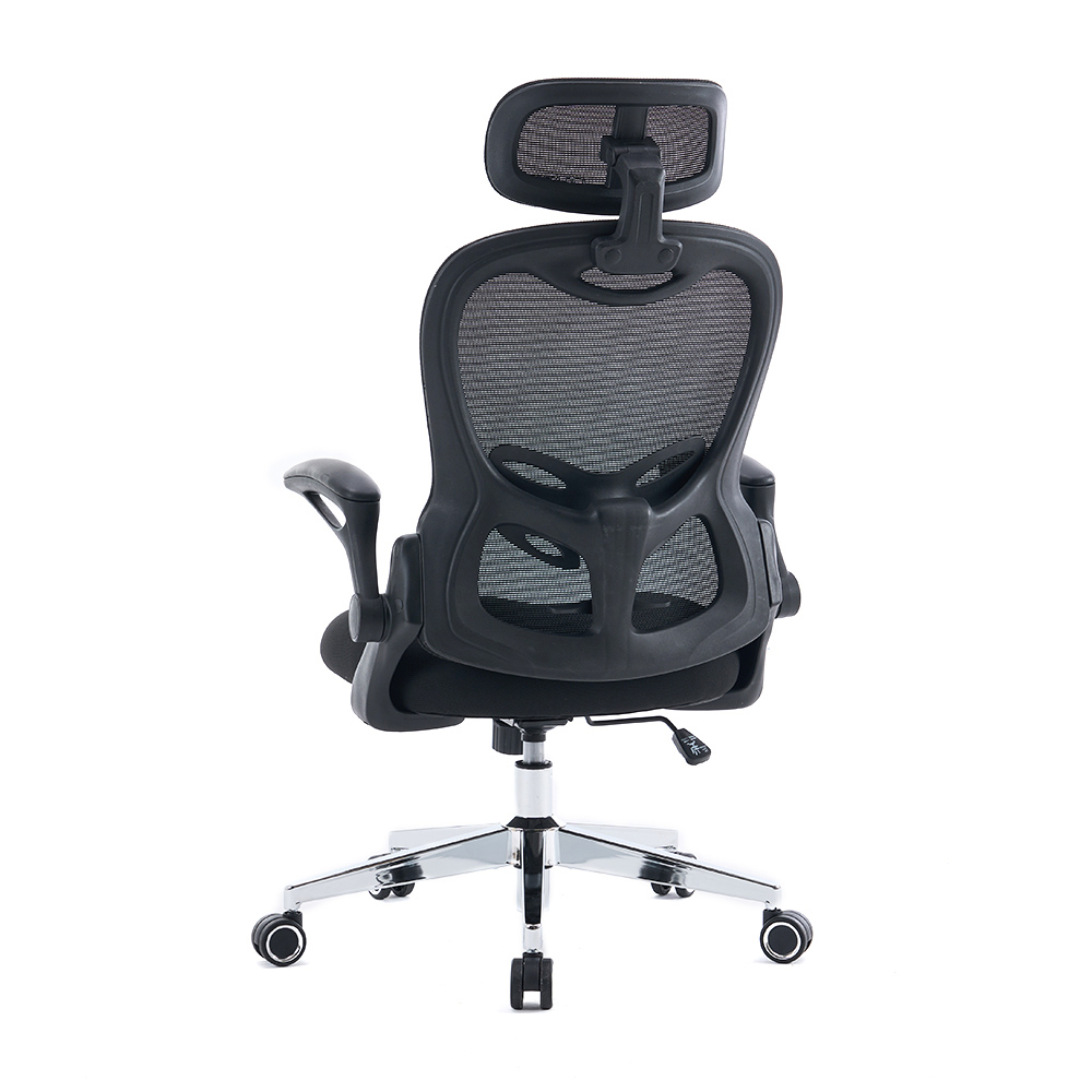 5140 Černobílá ergonomická kancelářská židle se síťovinou, počítačová židle s vysokým opěradlem